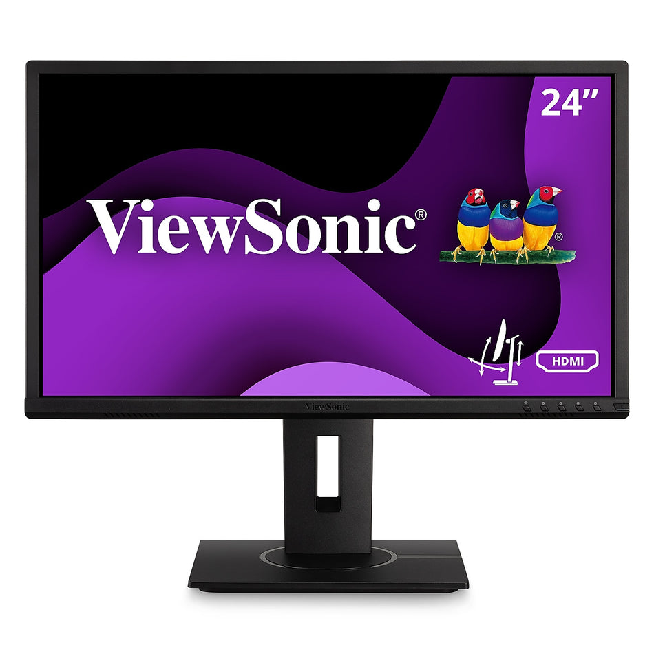 ViewSonic Ergonomic 24" 60 Hz LCD Monitor, Black