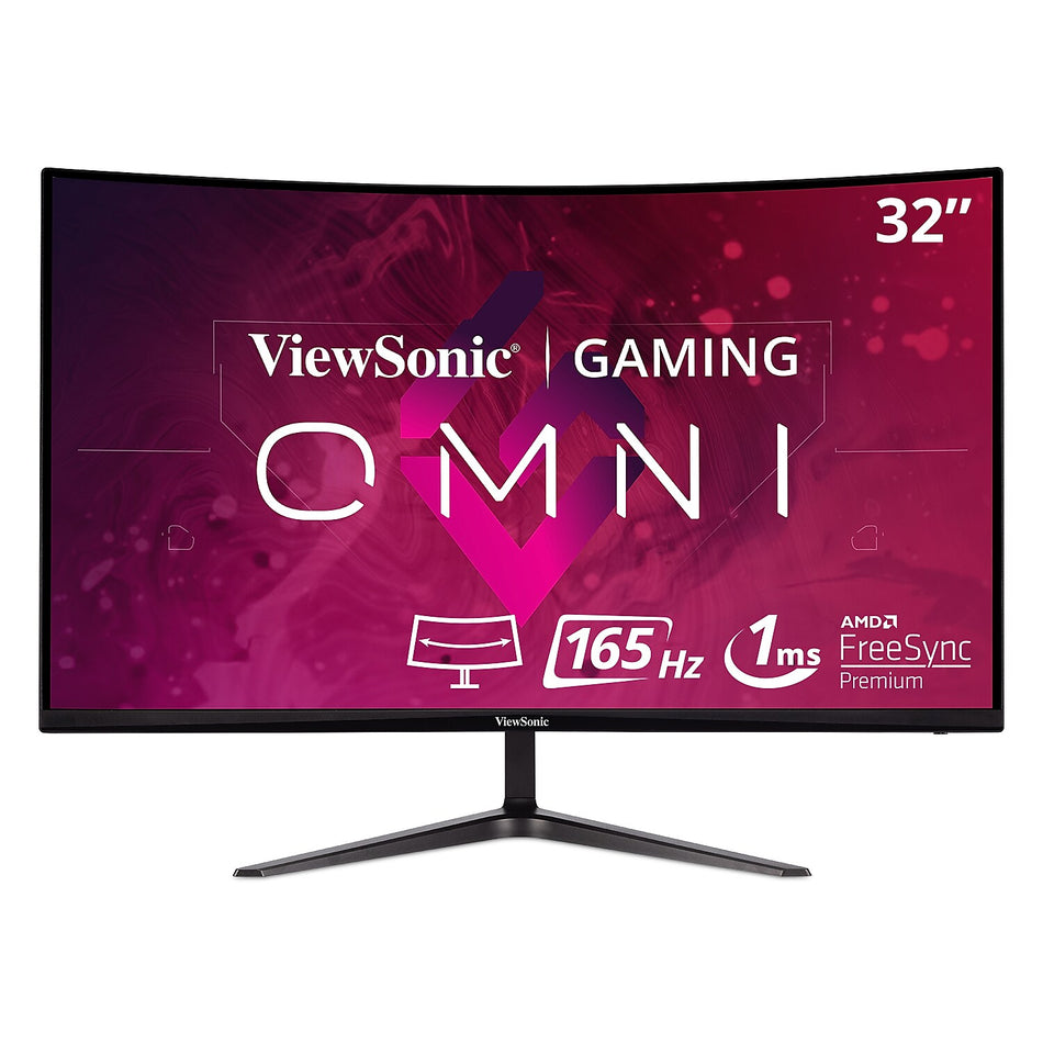 ViewSonic OMNI 32" Curved 165 Hz LCD Gaming Monitor, Black