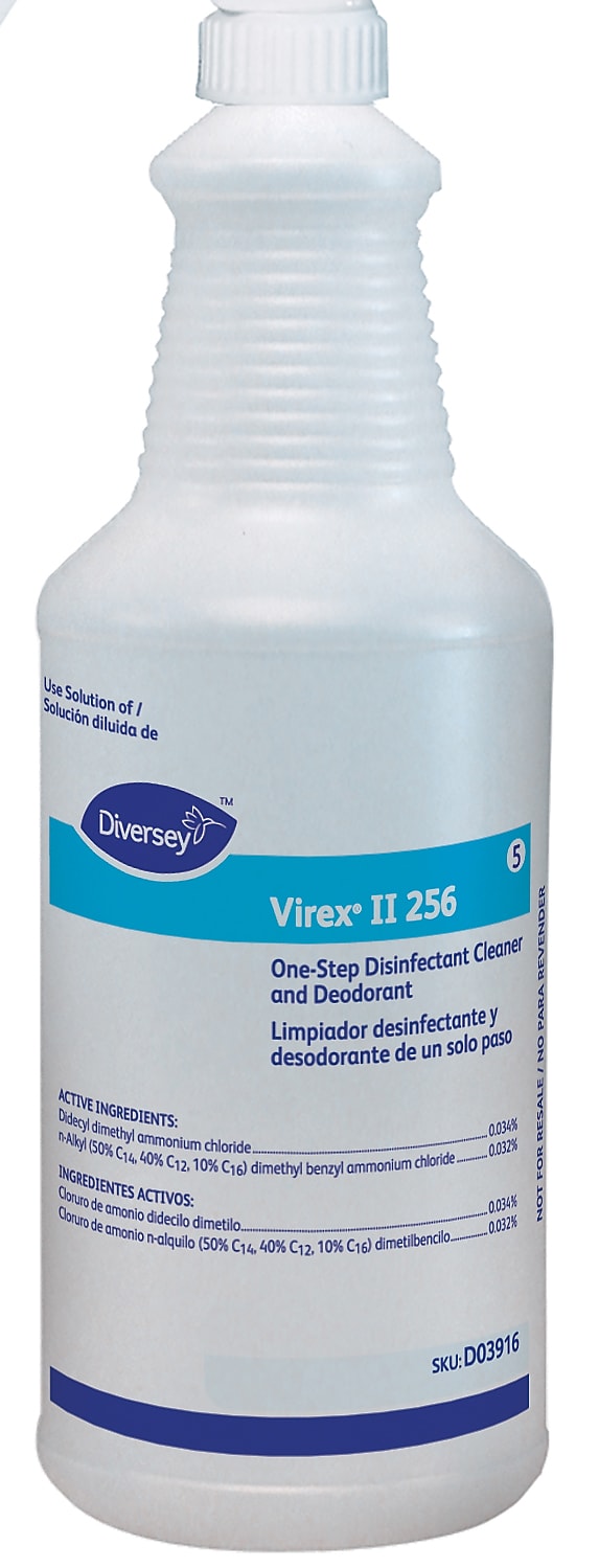 Virex II 256 32 oz. Spray Bottle with Trigger, Clear, 12/Carton