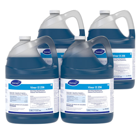 Virex II 256 Cleaner Disinfectants, Mint, 128 oz., 4/Carton