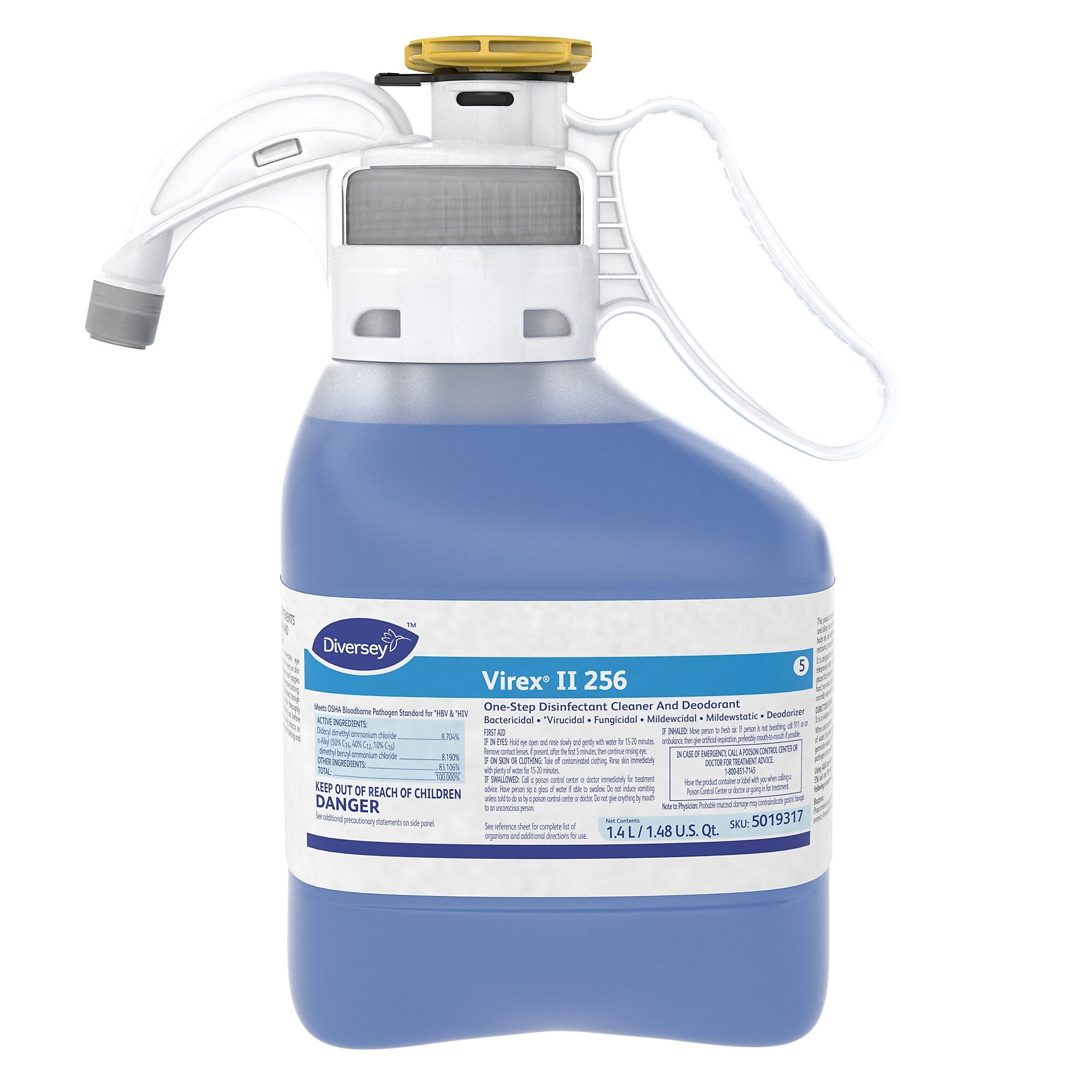 Virex II 256 Disinfectant for Diversey SmartDose, Minty Scent, 47.3oz.