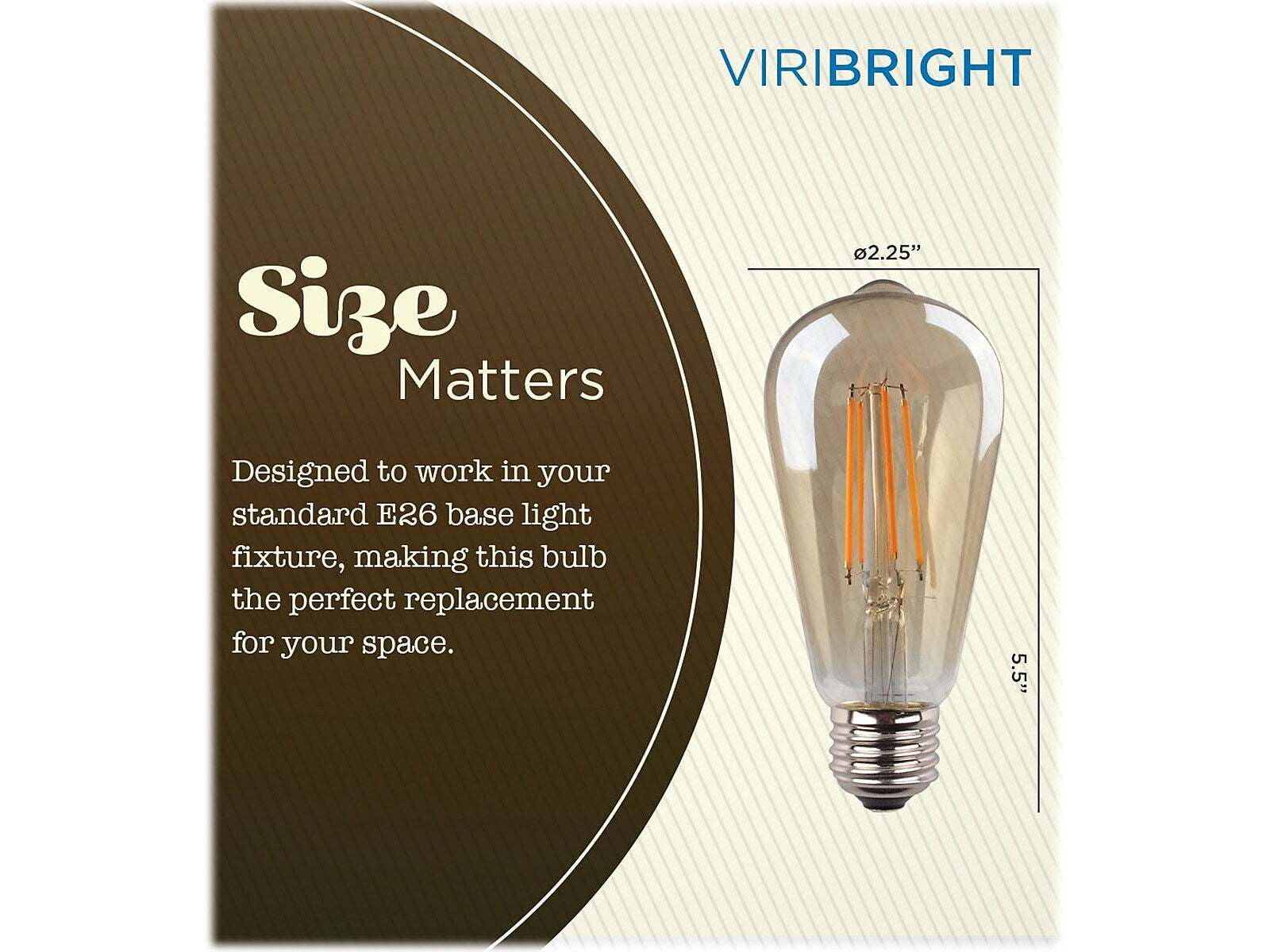 Viribright 5-Watt Warm White LED Decorative Bulb, 6/Box