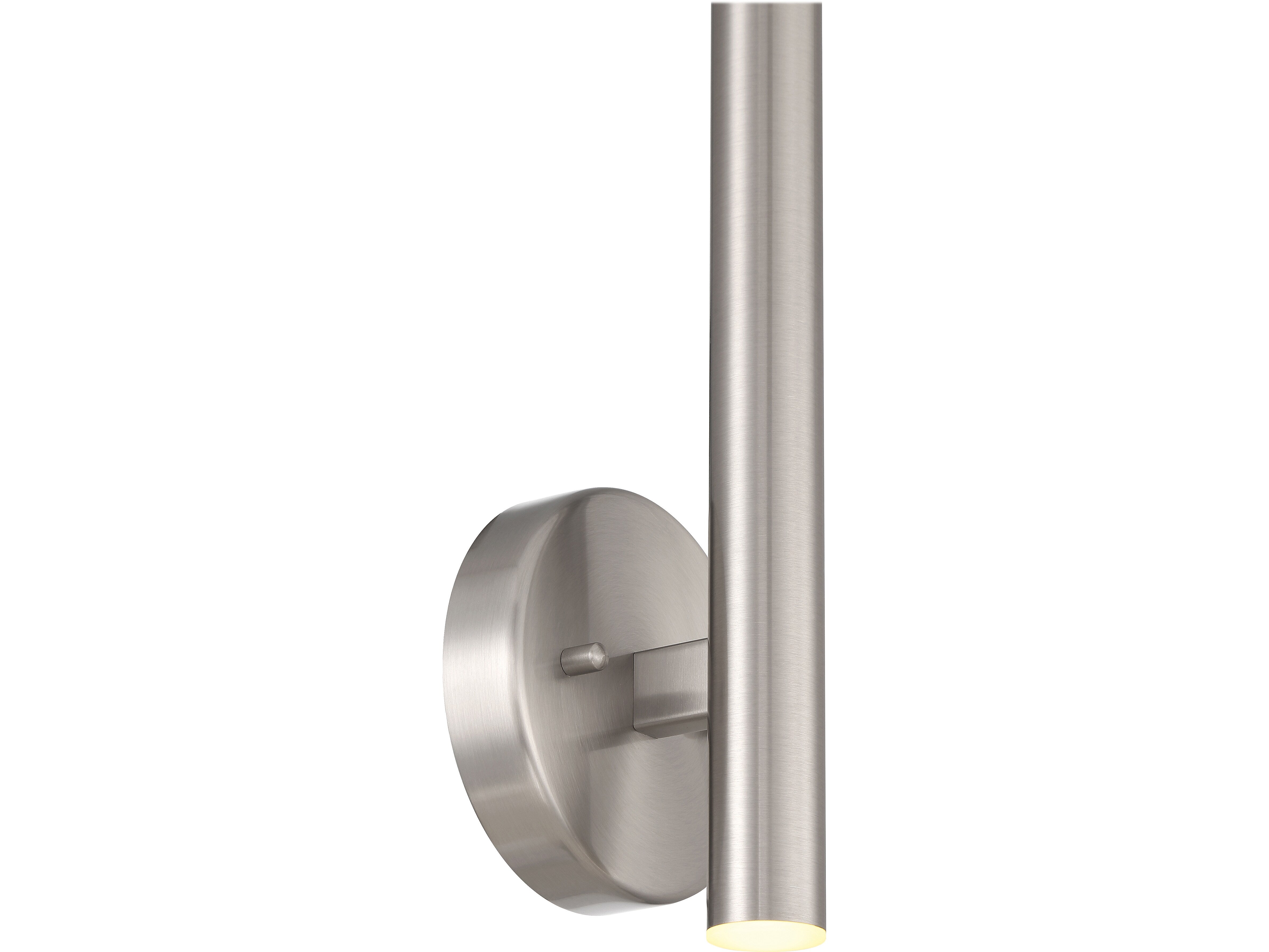 Viribright Pipeline 1-Light LED Wall Sconce, Brushed Steel