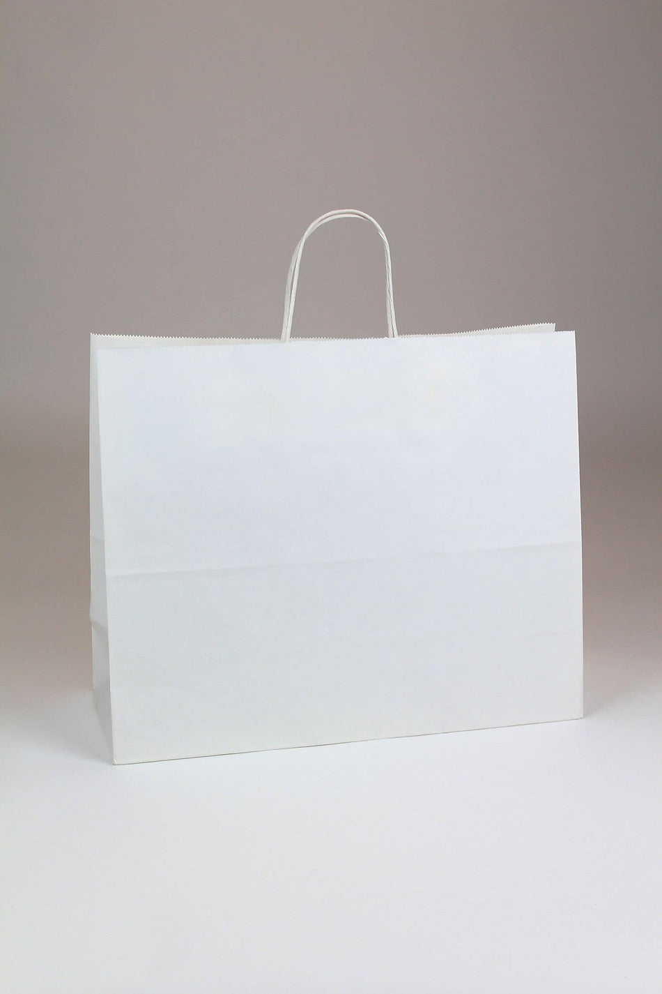 Vouge Shopper 13" x 16" x 6" Kraft Paper Shopping Bags, White, 250/Carton