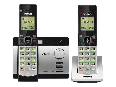 VTech 2-Handset Cordless Telephone, Silver/Black