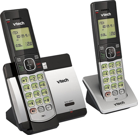 VTech CD5119-2/C86719 2-Handset Cordless Telephone, Silver/Black