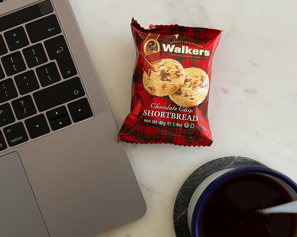 Walkers Shortbread Cookies Chocolate Chip 1.4 oz, 20/Box