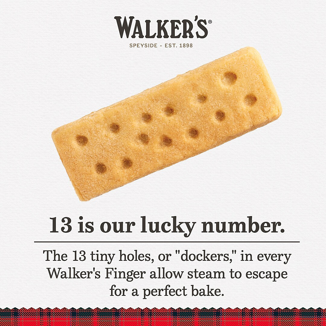 Walker's Shortbread Fingers Pure Butter Shortbread Cookies, Individually Wrapped, 1.4 oz, 24/Pack