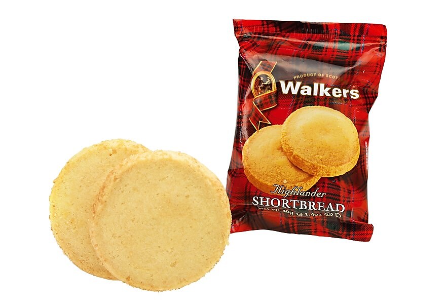 Walker's Shortbread Highlanders All-Butter Shortbread Cookies, Individually Wrapped, 1.4 oz, 18/Pack