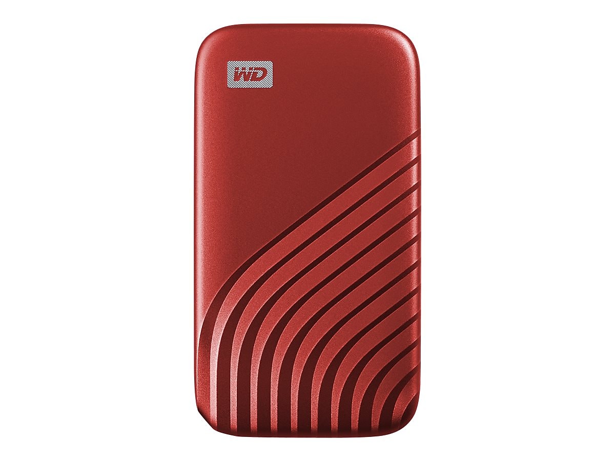 WD My Passport 1TB USB 3.2 External Solid-State Drive, Red