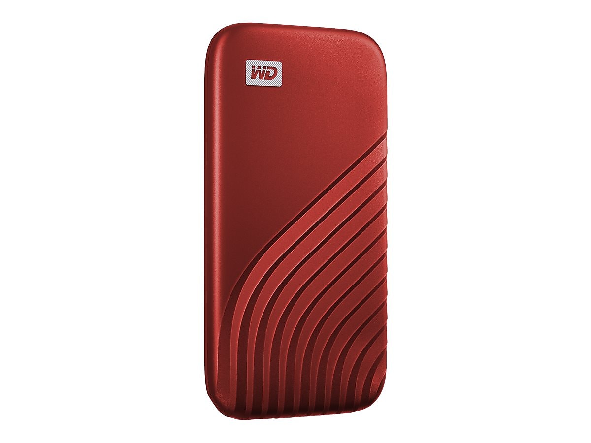 WD My Passport 1TB USB 3.2 External Solid-State Drive, Red