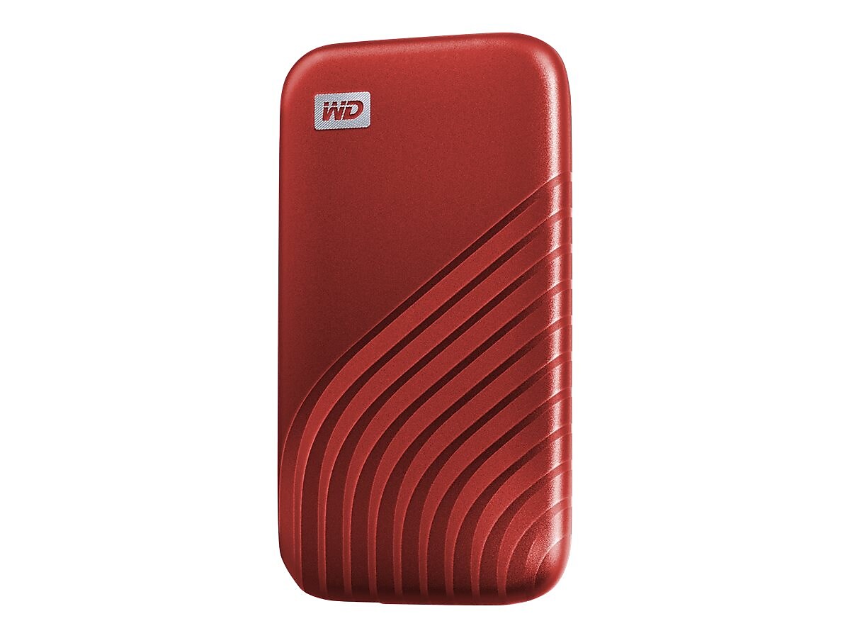 WD My Passport 1TB USB 3.2 External Solid-State Drive, Red