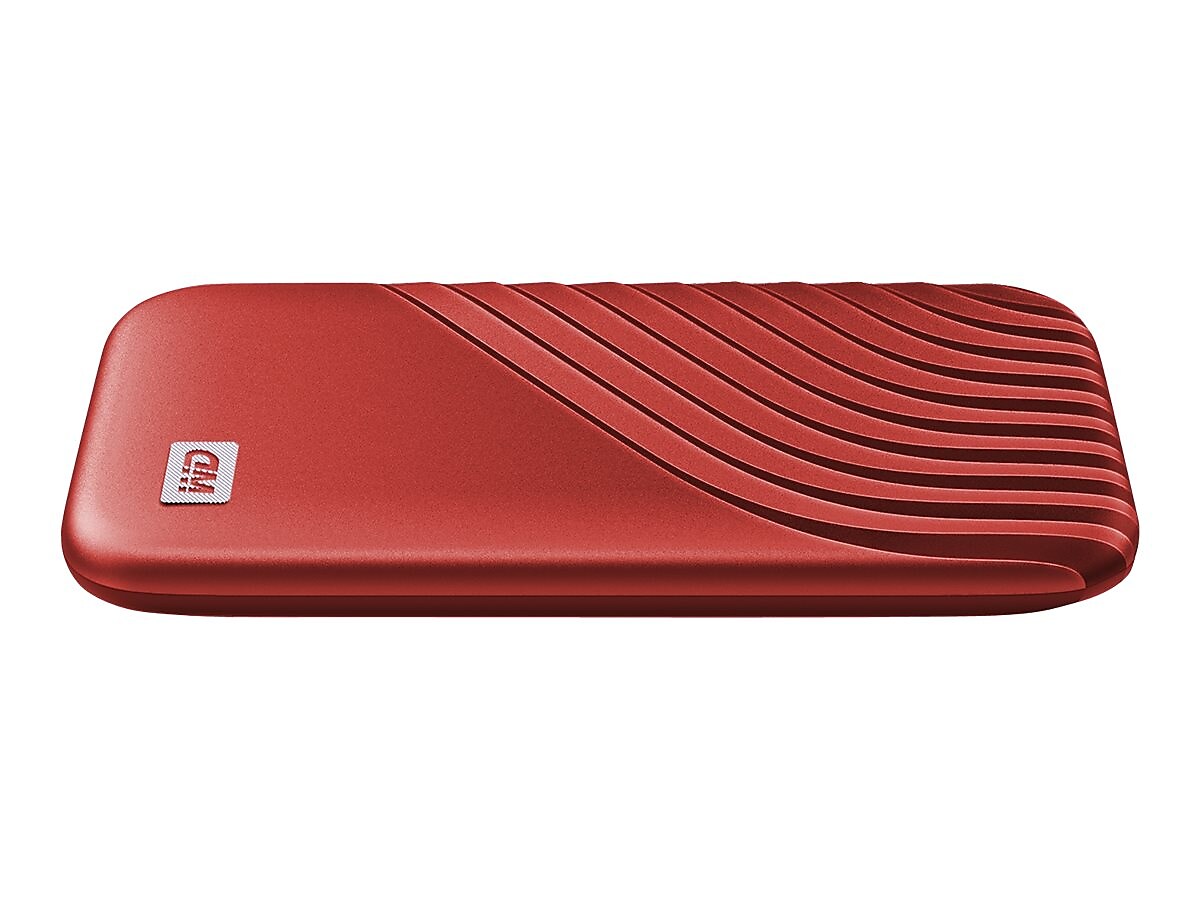 WD My Passport 1TB USB 3.2 External Solid-State Drive, Red