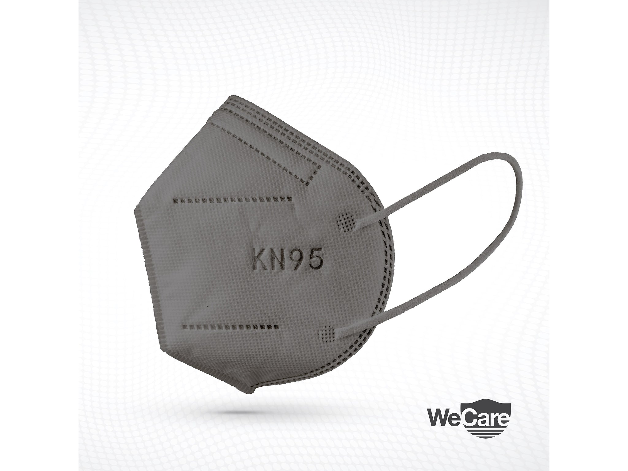 WeCare Disposable KN95 Face Mask, Adult, Dark Gray, 20 Masks/Box, 50 Boxes/Pack