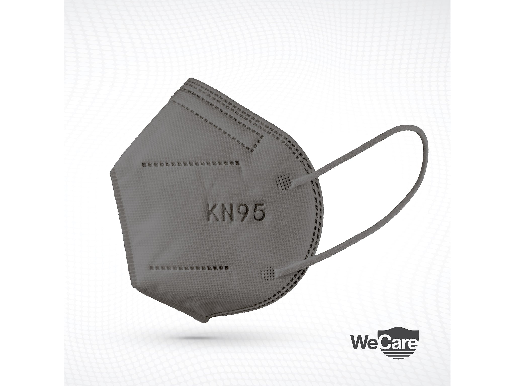 WeCare Disposable KN95 Face Mask, Adult, Dark Gray, 20 Masks/Box, 50 Boxes/Pack