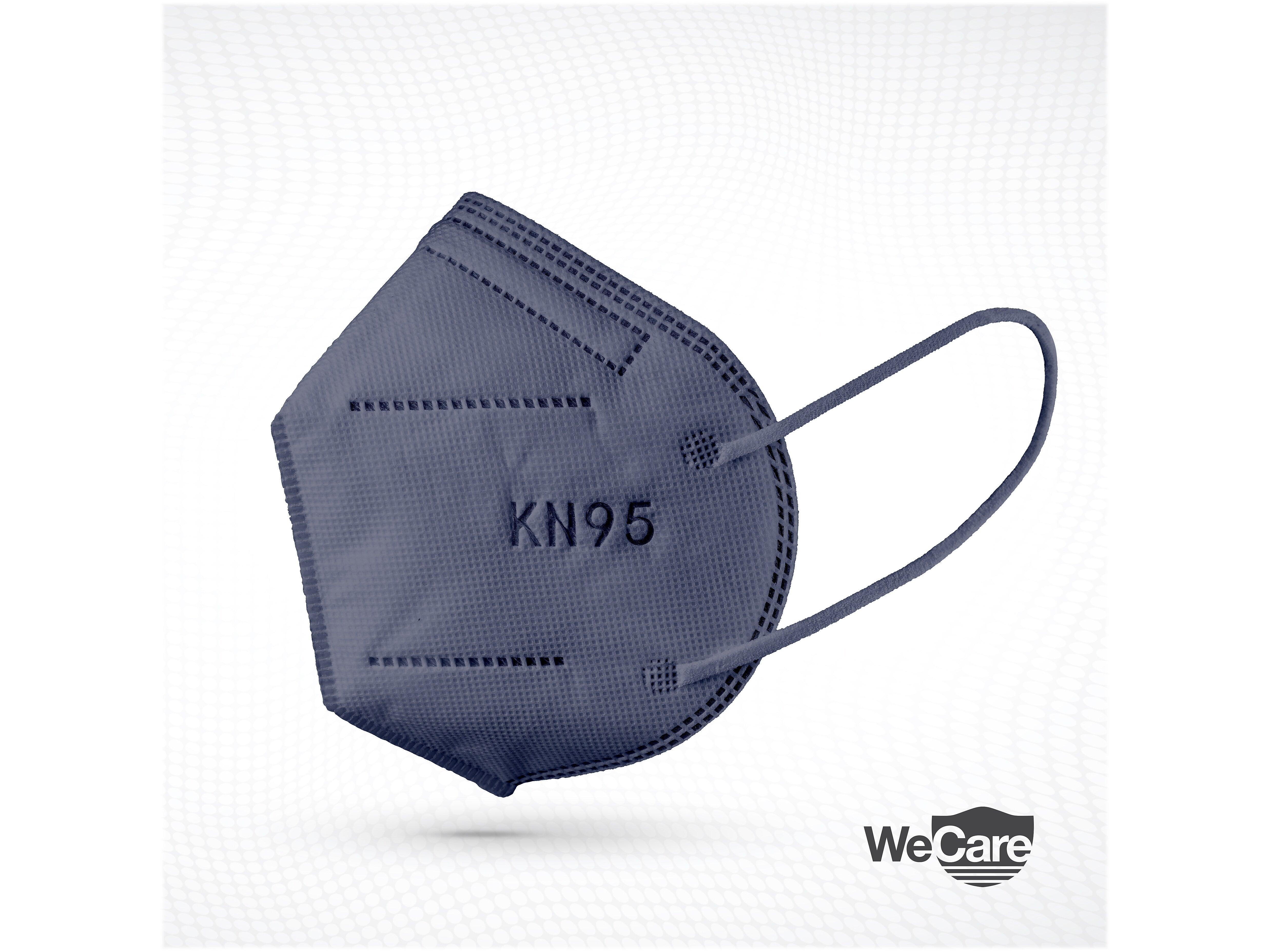 WeCare Disposable KN95 Face Mask, Adult, Navy, 20 Masks/Box, 50 Boxes/Pack