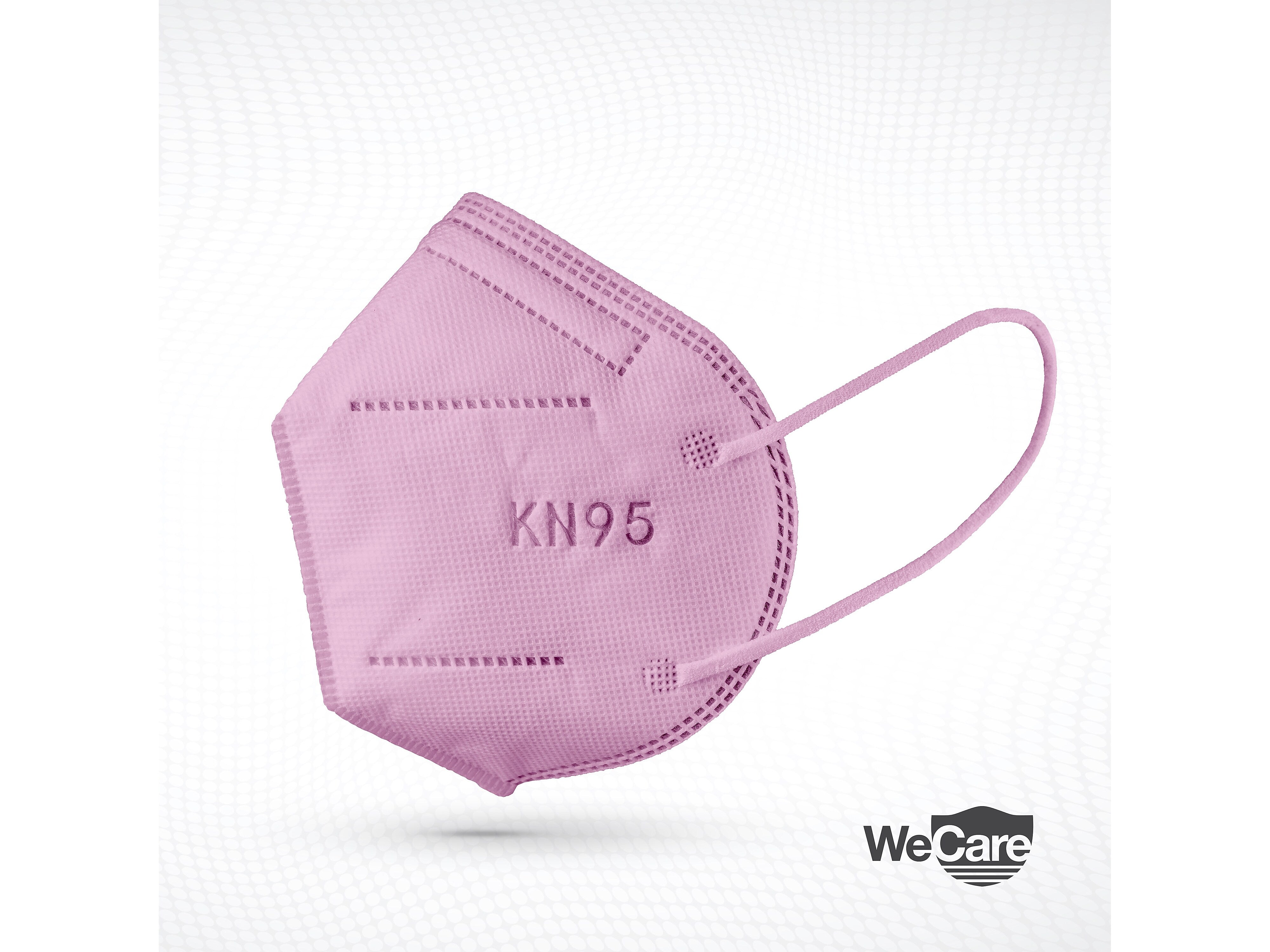 WeCare Disposable KN95 Face Mask, Adult, Pink, 20 Masks/Box, 3 Boxes/Pack