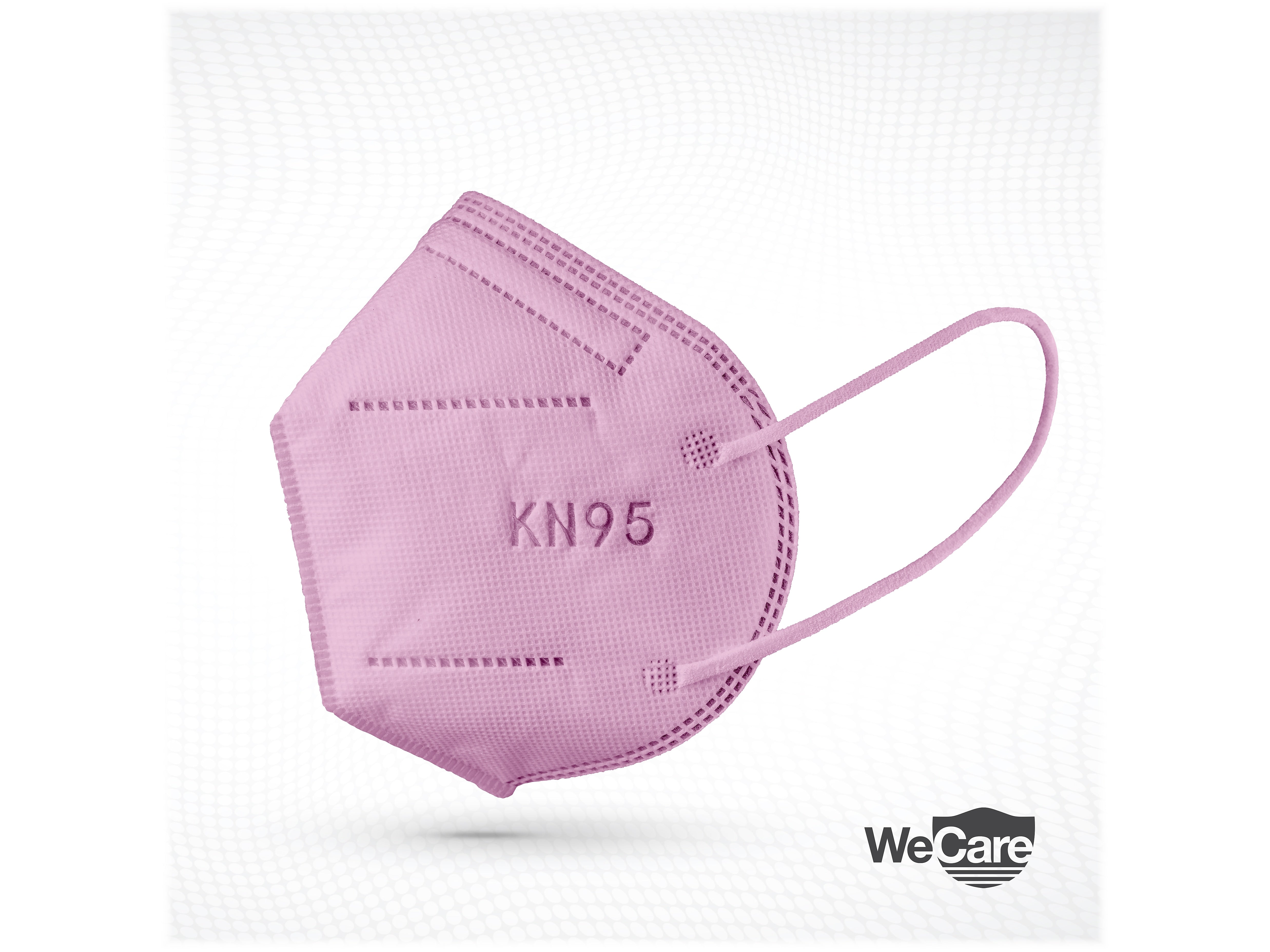WeCare Disposable KN95 Face Mask, Adult, Pink, 20/Pack