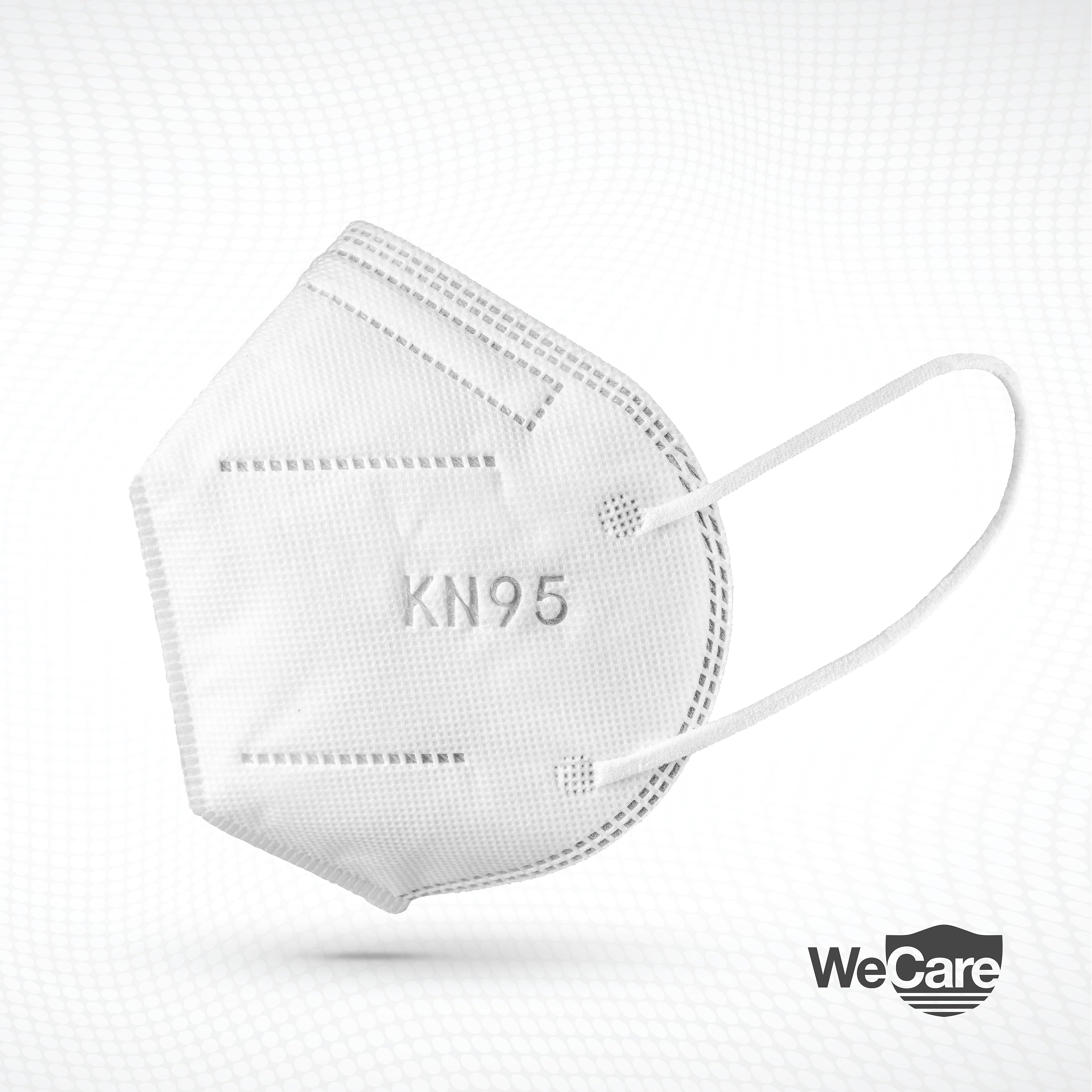 WeCare Disposable KN95 Face Mask, Adult, White, 20 Masks/Box, 50 Boxes/Pack