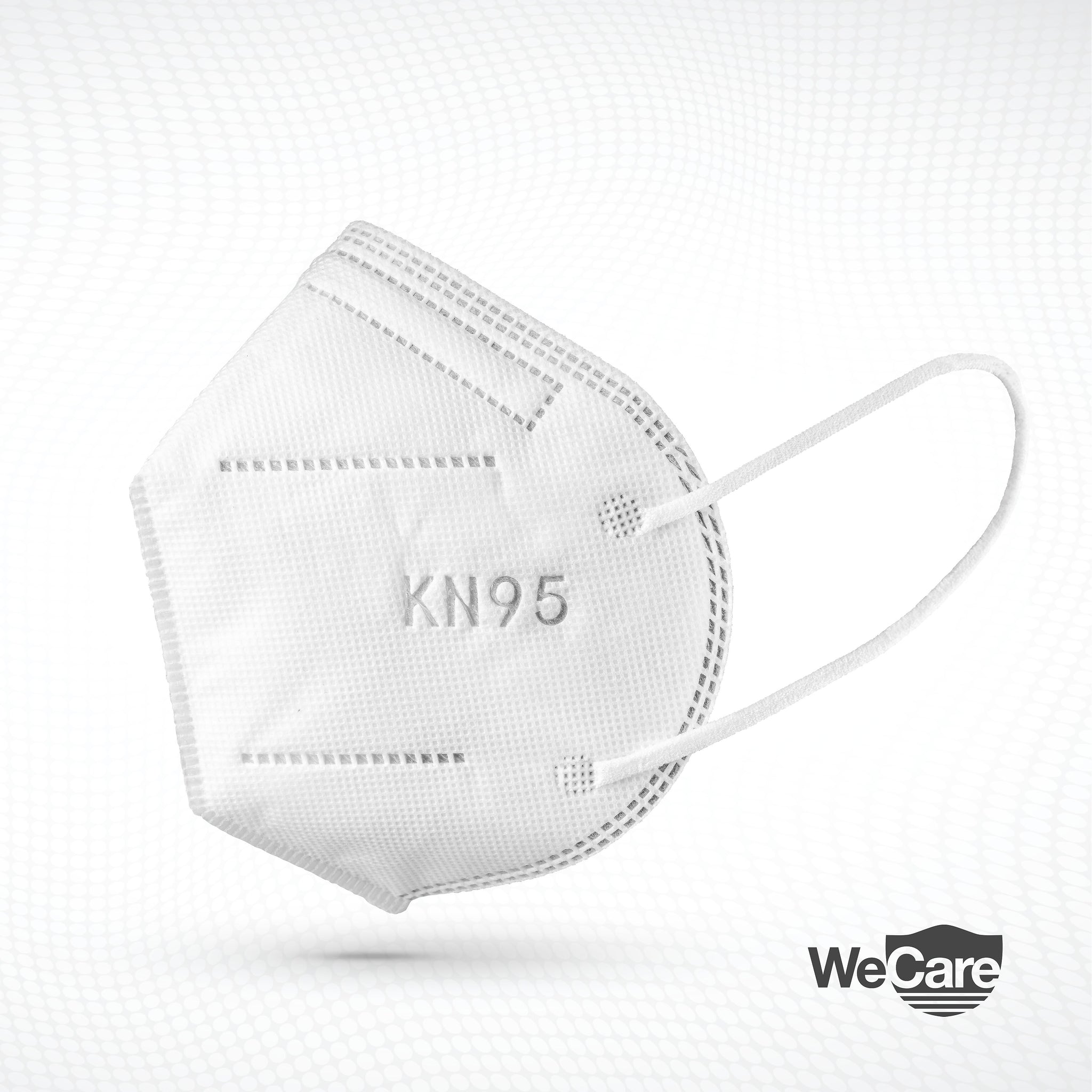 WeCare KN95 Disposable Face Mask, Adult, White, 20/Pack