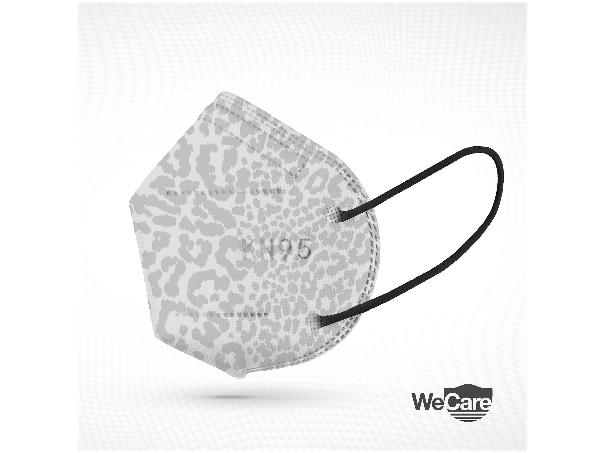 WeCare Leopard Print Disposable KN95 Fabric Face Masks, One Size, Assorted Colors, 20/Pack, 50 Packs/Carton