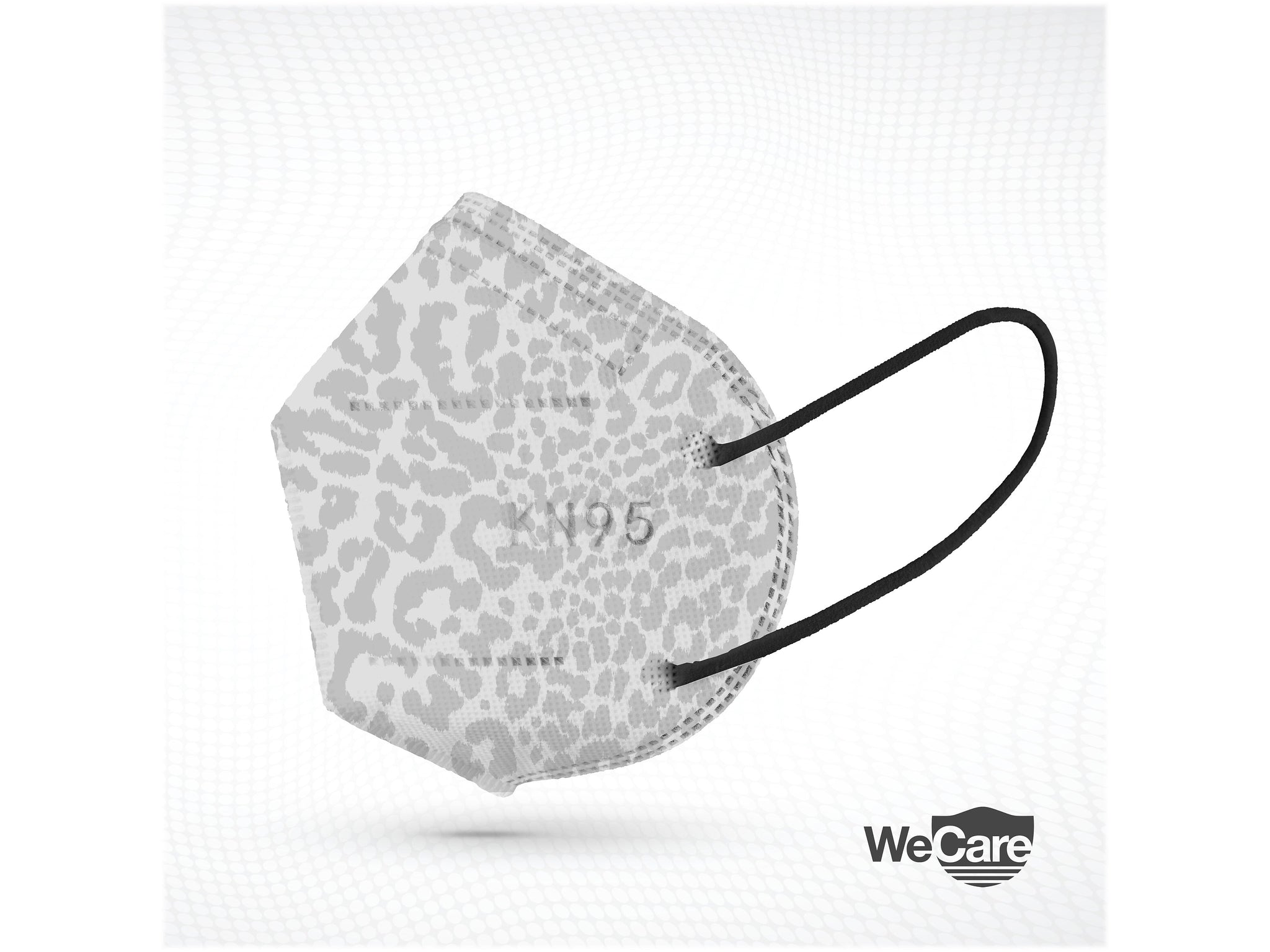 WeCare Leopard Print Disposable KN95 Fabric Face Masks, One Size, Assorted Colors, 20/Pack, 50 Packs/Carton