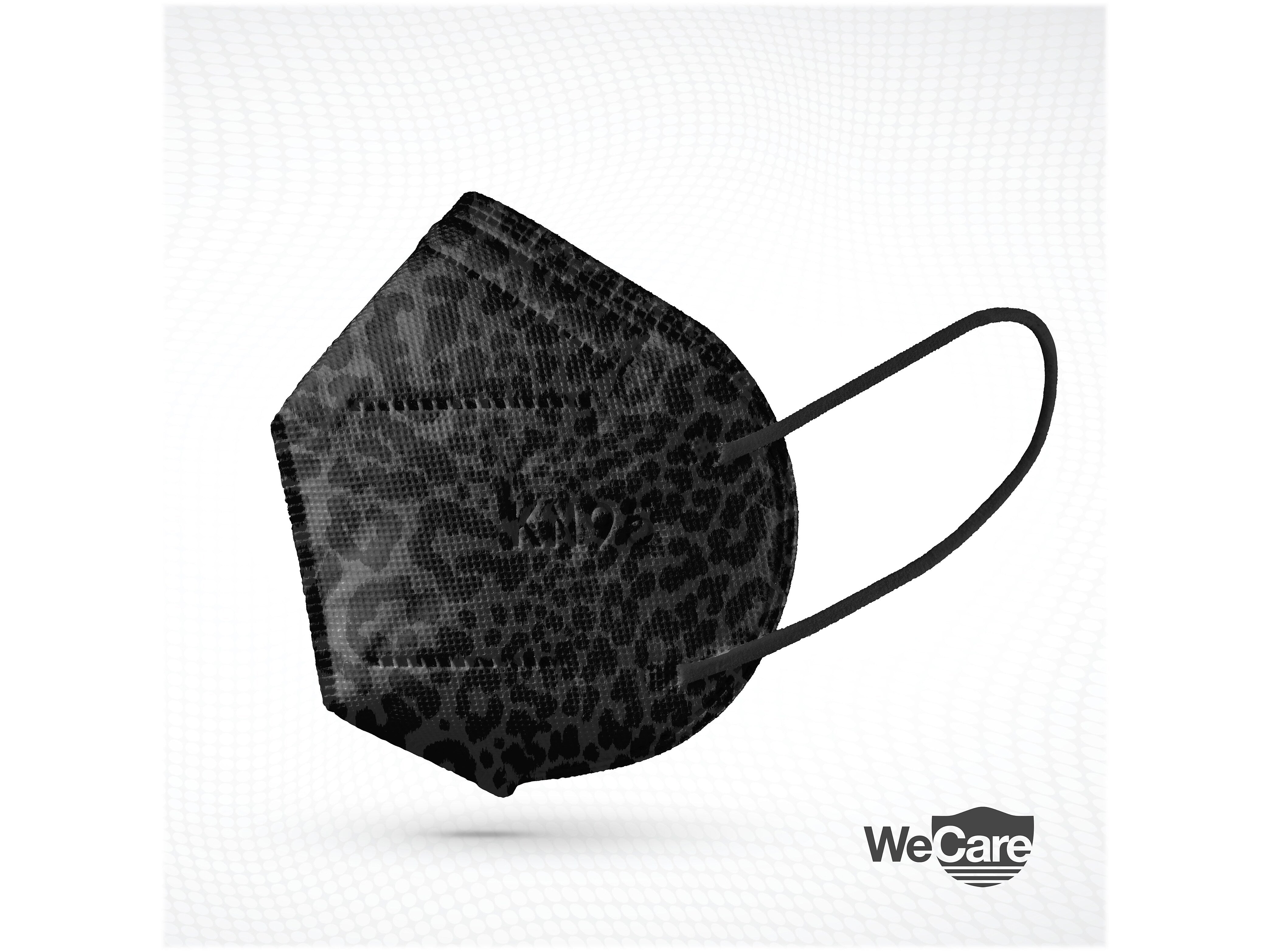 WeCare Leopard Print Disposable KN95 Fabric Face Masks, One Size, Assorted Colors, 20/Pack, 50 Packs/Carton