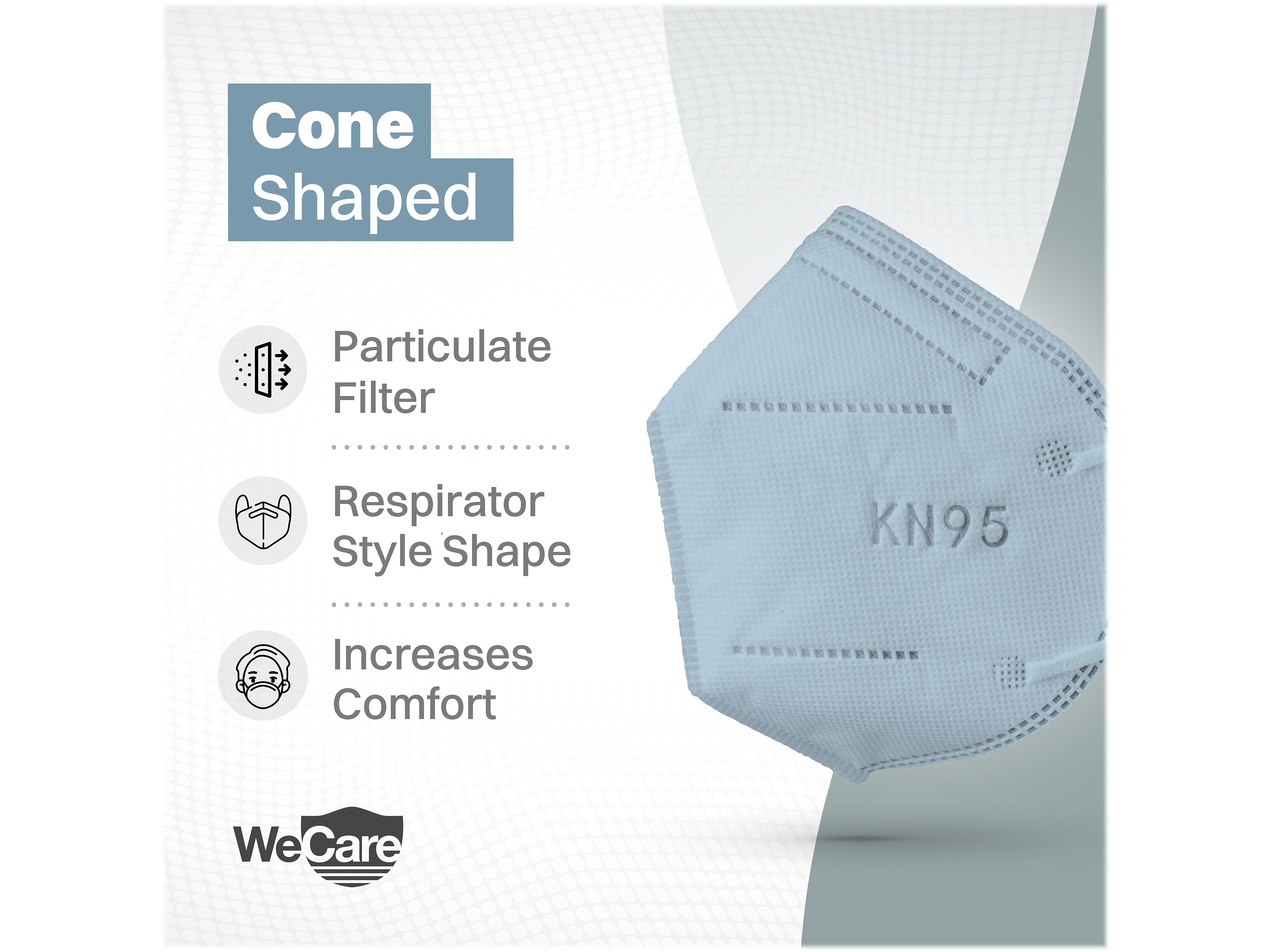 WeCare Ocean Tones Disposable KN95 Fabric Face Masks, One Size, Assorted Colors, 20/Pack
