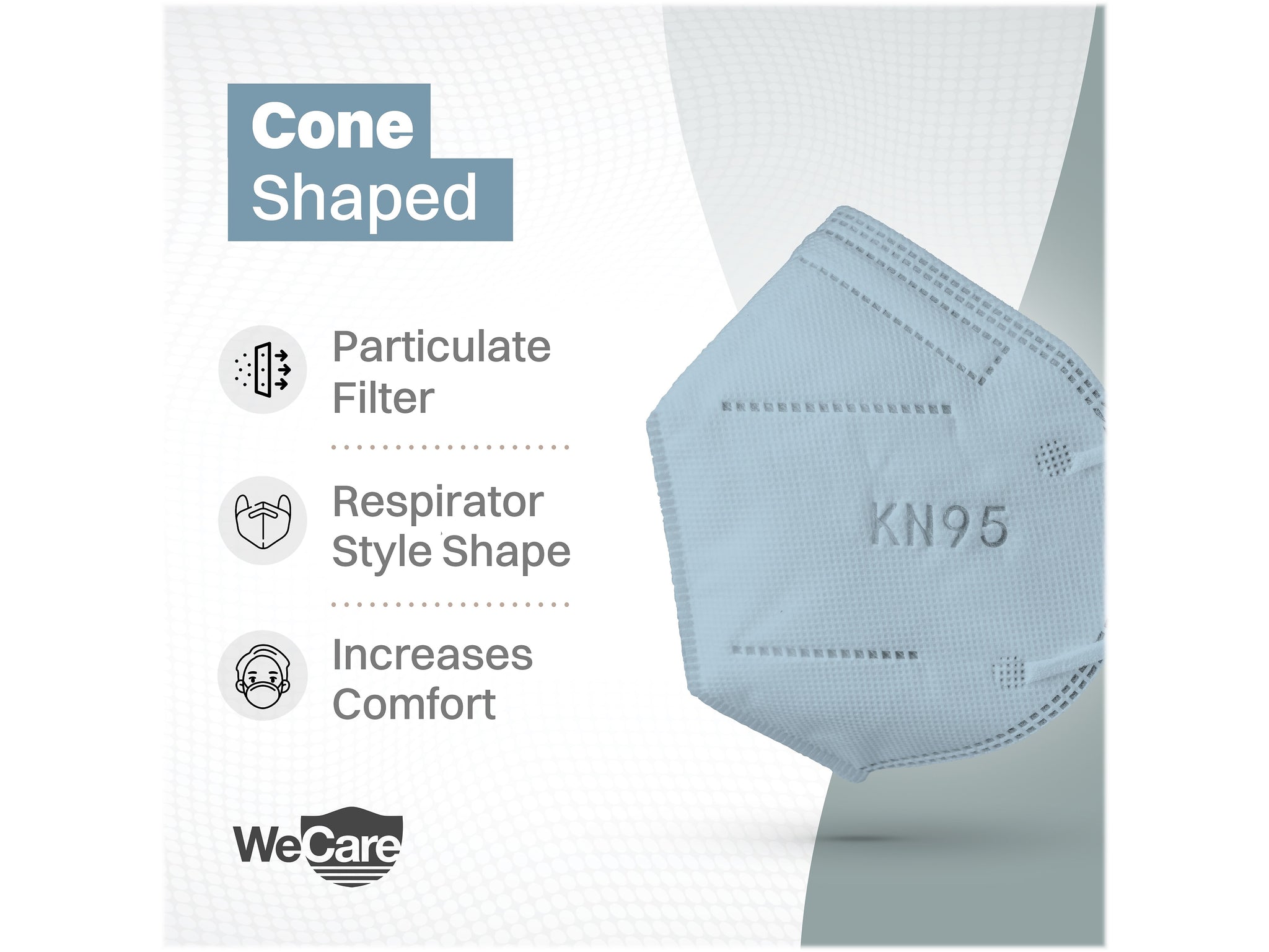 WeCare Ocean Tones Disposable KN95 Fabric Face Masks, One Size, Assorted Colors, 20/Pack