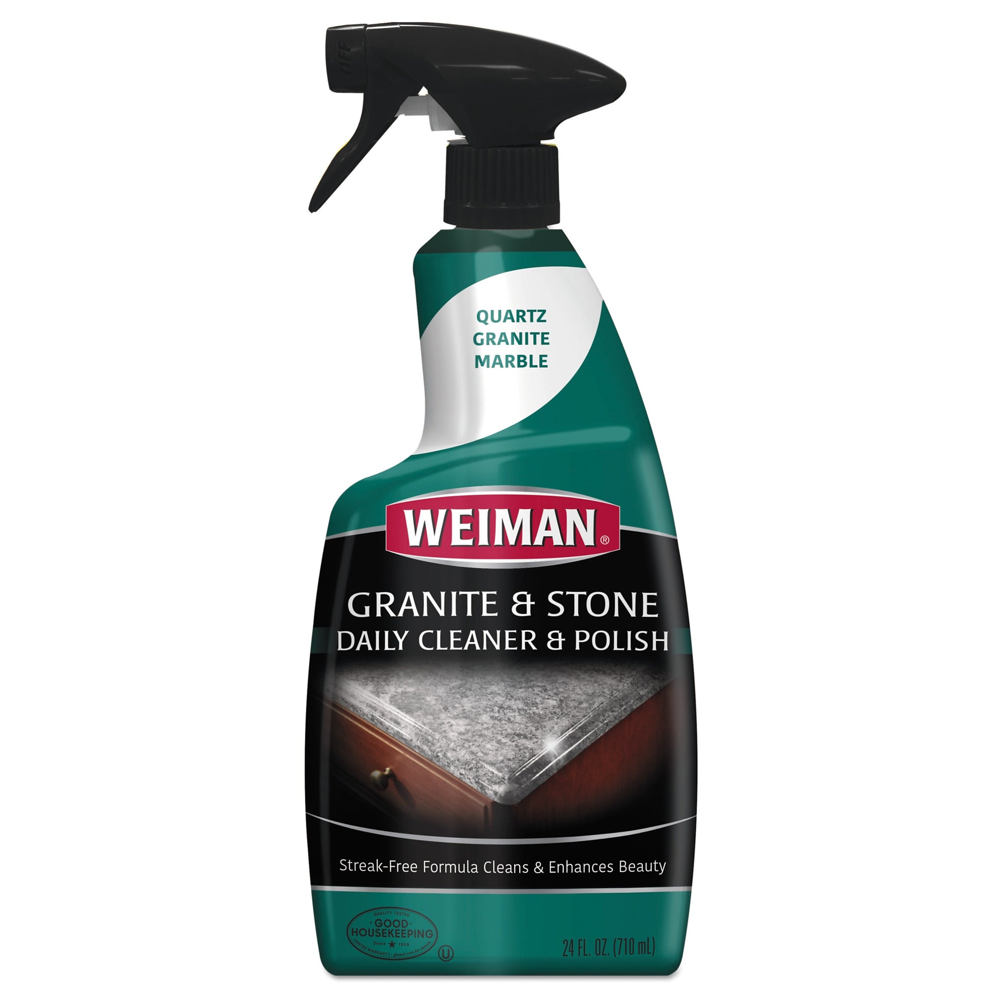 Weiman Granite Cleaner and Polish, Citrus Scent, 24 oz Spray Bottle, 6/Carton