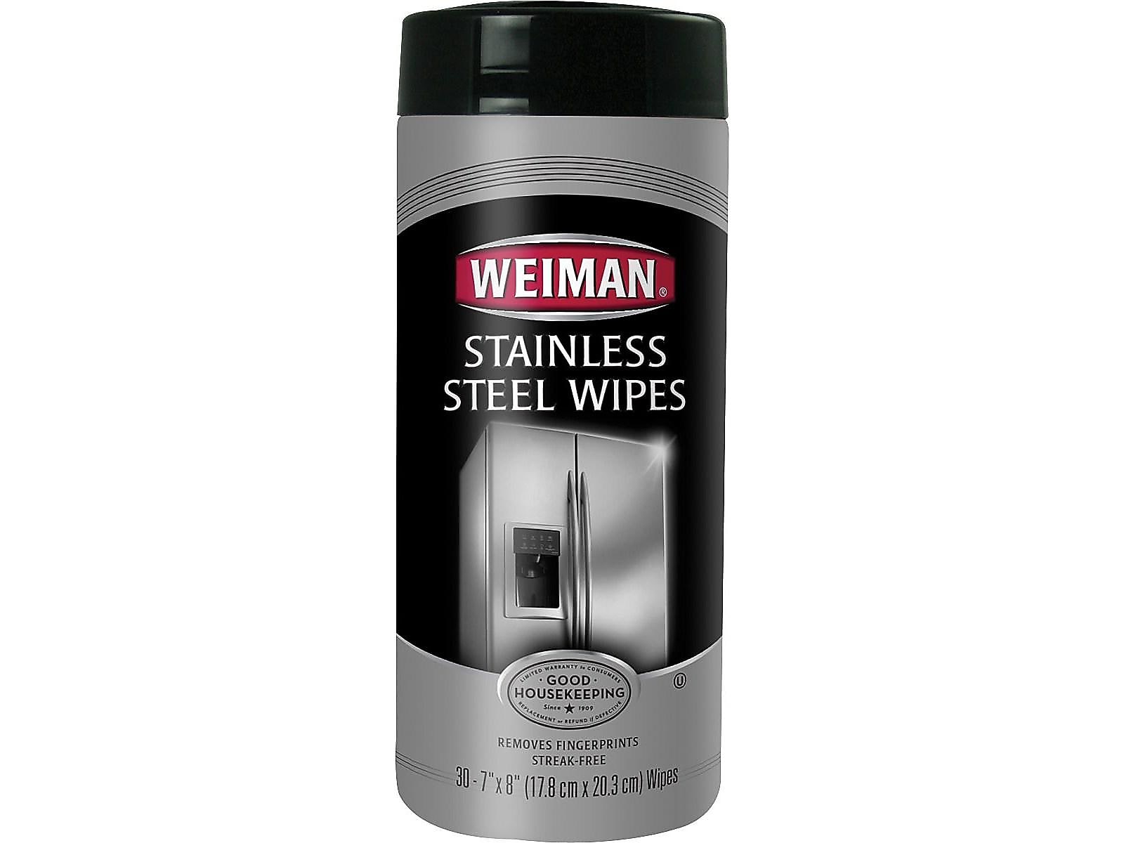 Weiman Stainless Steel Cleaner Wipes, Fresh, 30/Pack