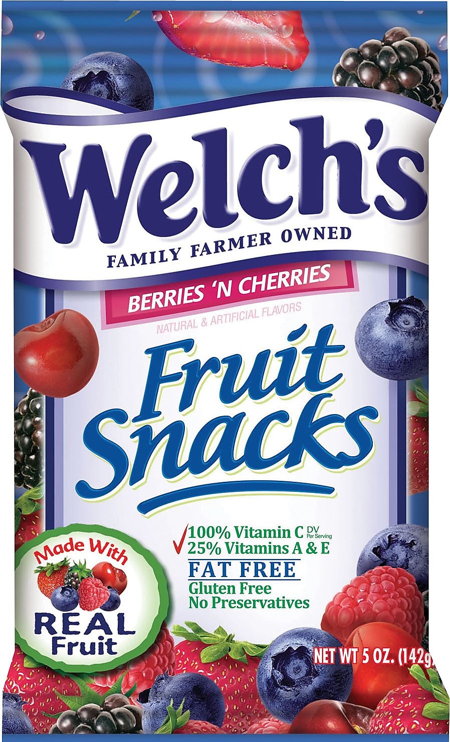 Welch's Gluten Free Berries 'N Cherries Fruit Snacks, 5 oz., 12 Packs/Box