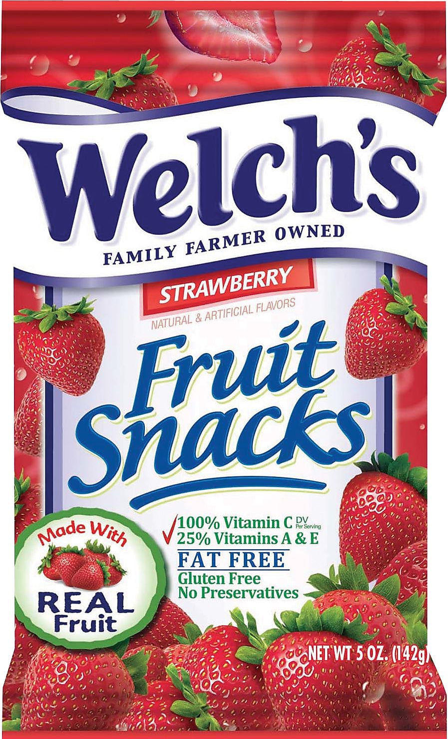 Welch's Gluten Free Strawberry Snacks, 5 oz., 12 Packs/Box
