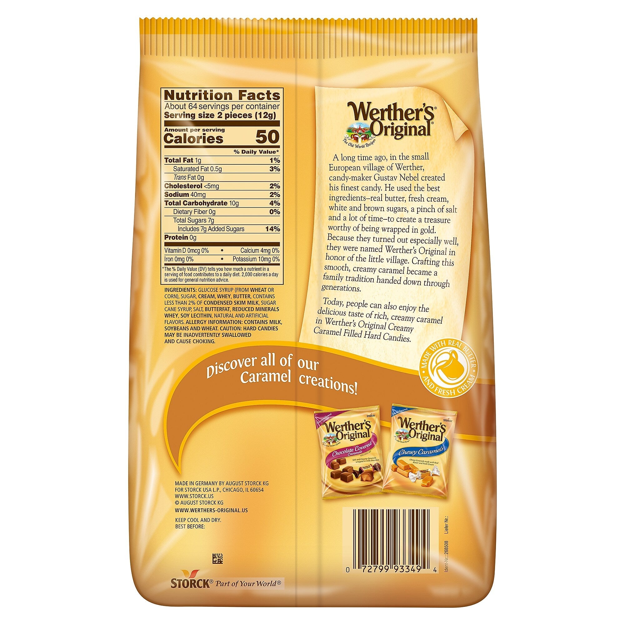 Werther's Original Creamy Caramel Filled Hard Candy, 27 oz.,