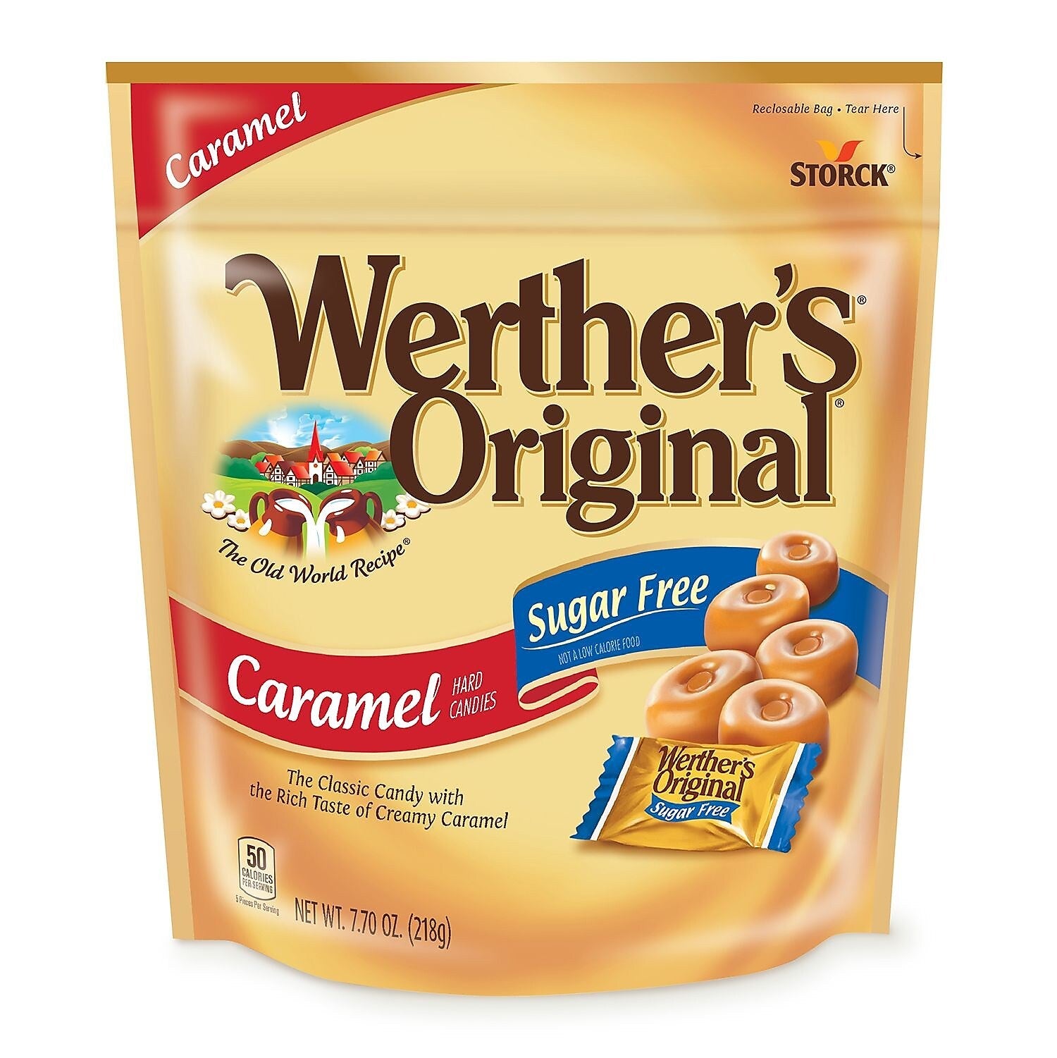 Werther's Original Sugar Free Caramel Hard Candy, 7.7 oz.,