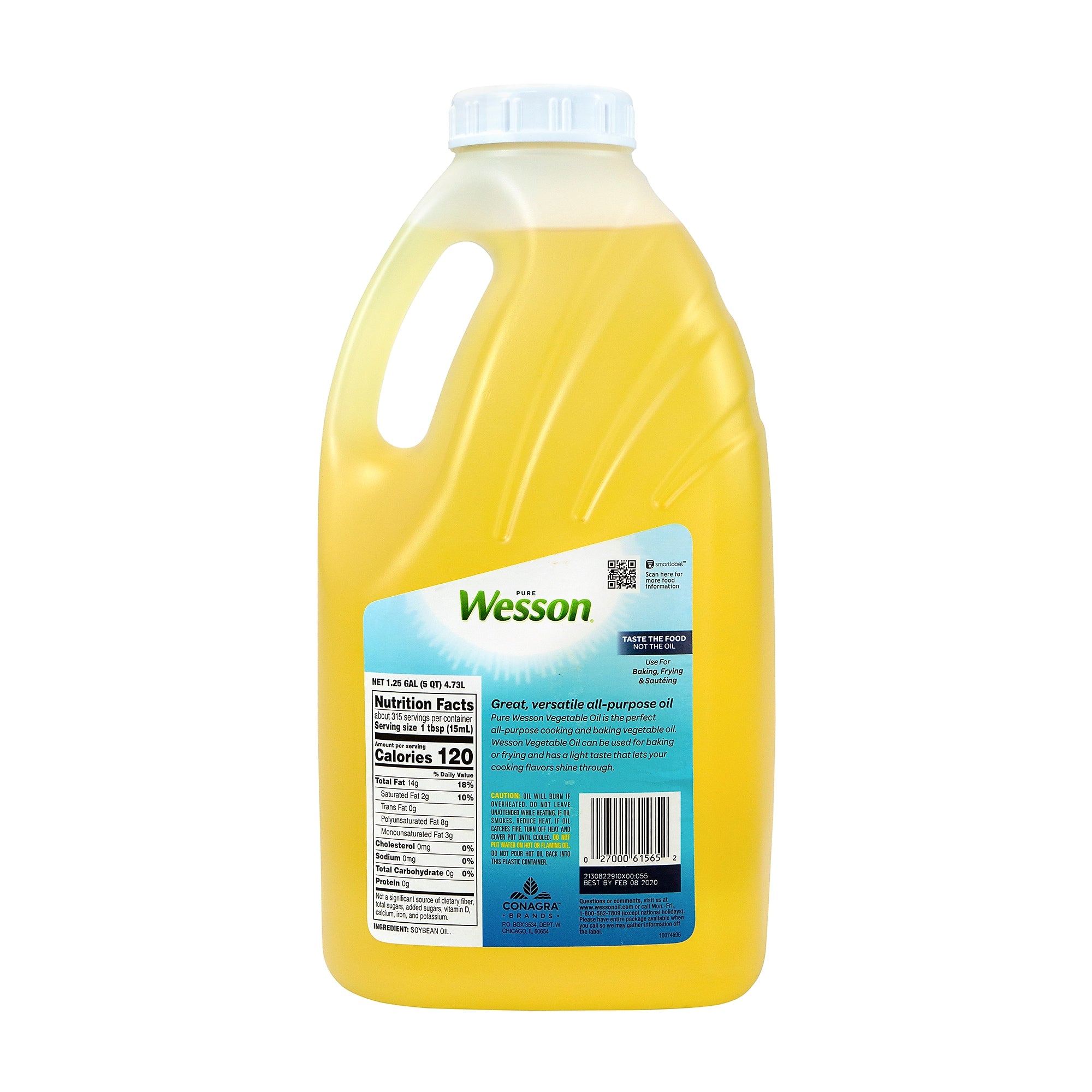 Wesson Pure Vegetable Oil, 5 Qt.