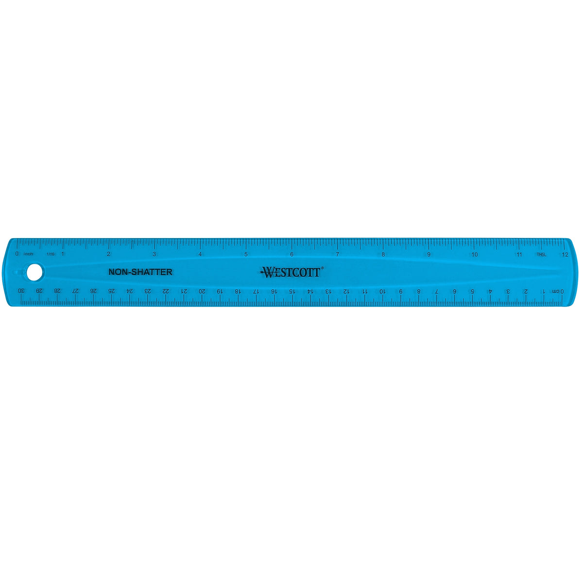 Westcott 12" Plastic Standard Ruler, Assorted, 12/Box