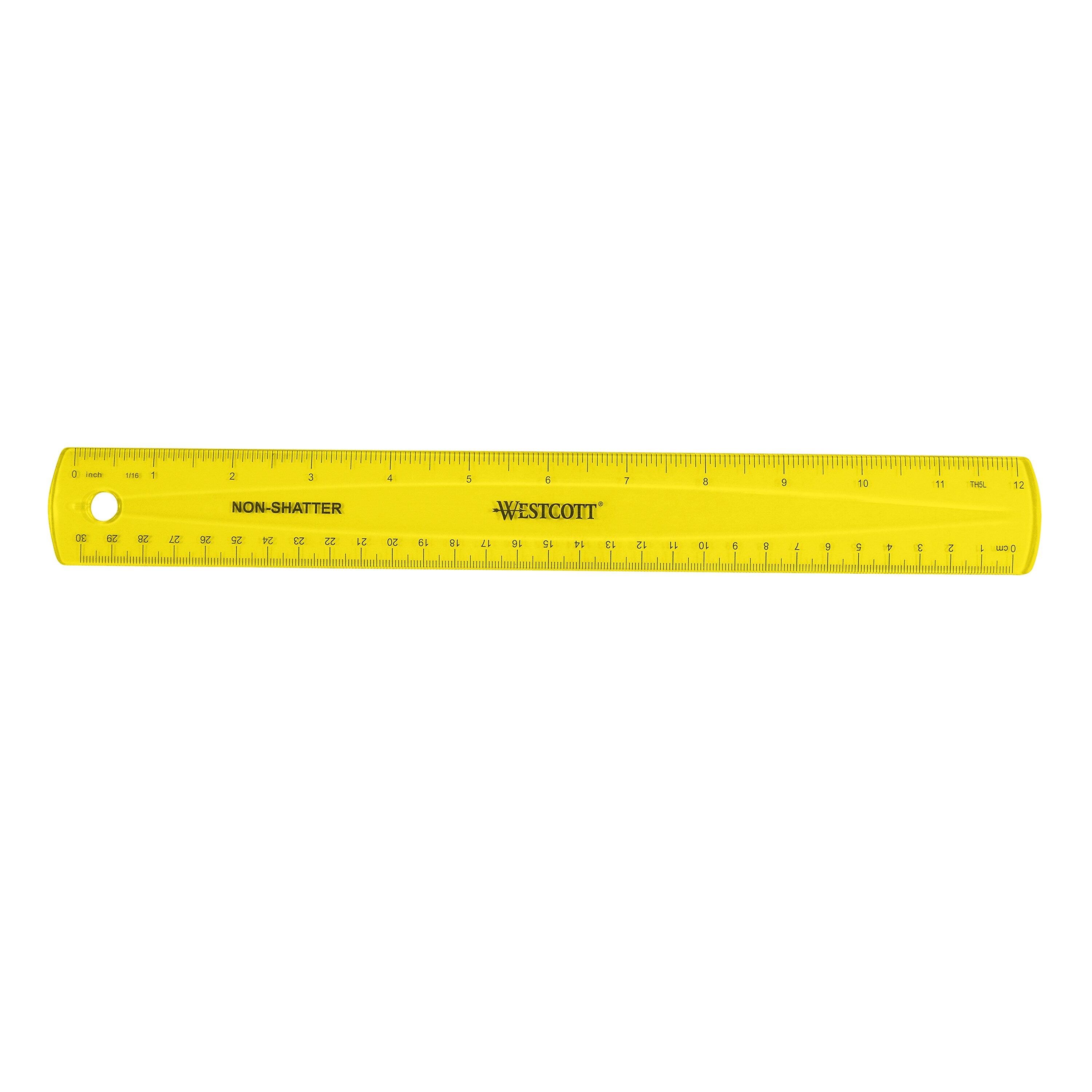 Westcott 12" Plastic Standard Ruler, Assorted, 12/Box