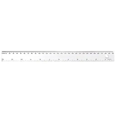 Westcott 12" Plastic Standard Ruler, Transparent