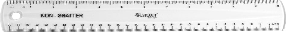 Westcott® 12" Shatterproof Plastic Ruler