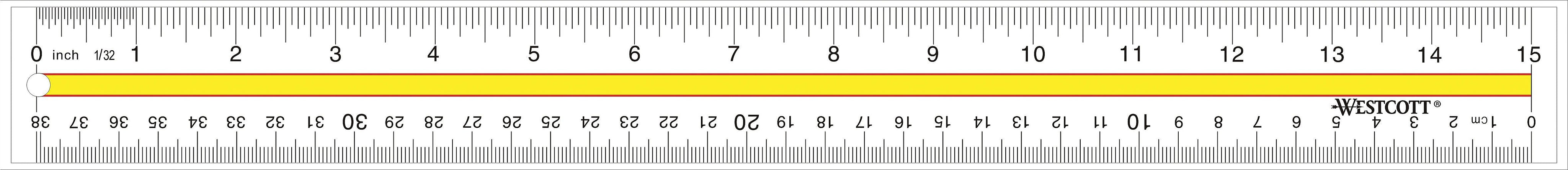 Westcott 15" Acrylic Standard Ruler