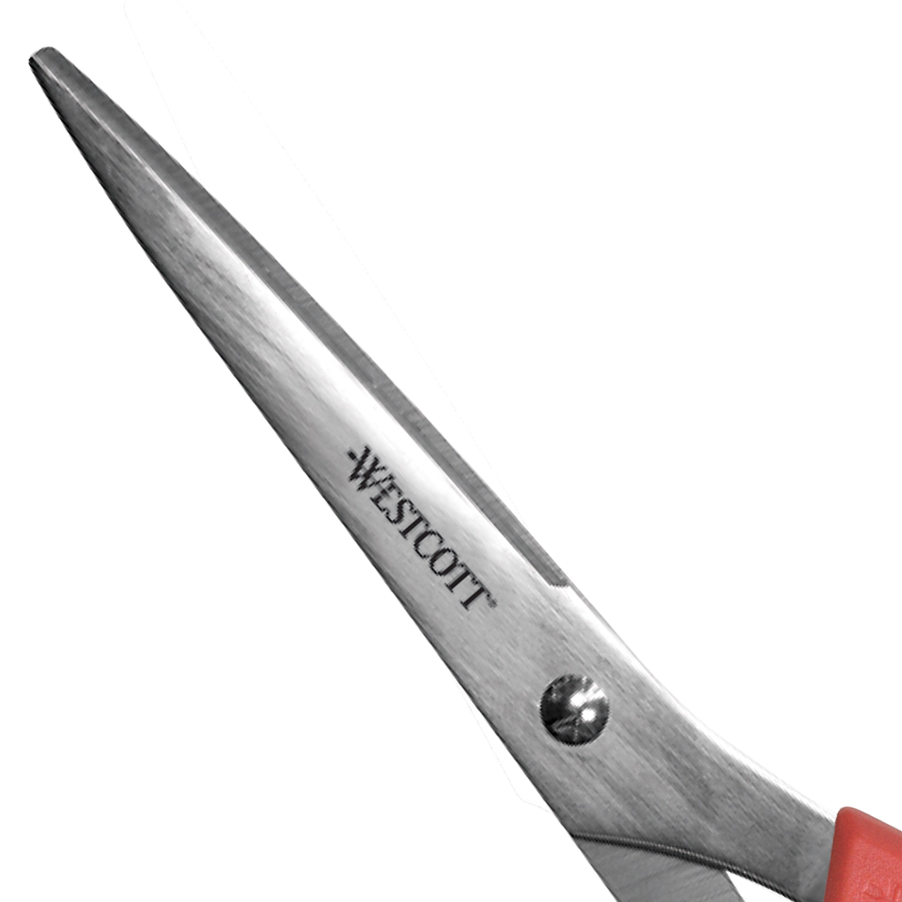 Westcott All Purpose Value 8" Stainless Steel Standard Scissors, Pointed Tip, Red