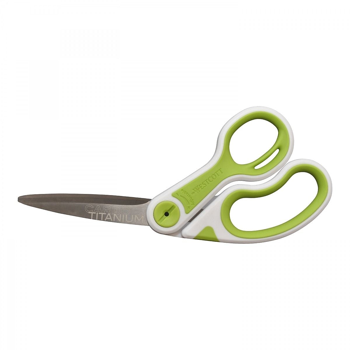 Westcott CarboTitanium 8" Multi-Purpose/Heavy Duty Scissor, Blunt Tip, Green/White