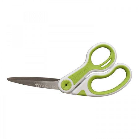 Westcott CarboTitanium 8" Multi-Purpose/Heavy Duty Scissor, Blunt Tip, Green/White