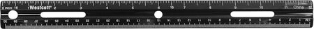 Westcott KleenEarth Recycled 12" Plastic Standard Ruler, Black