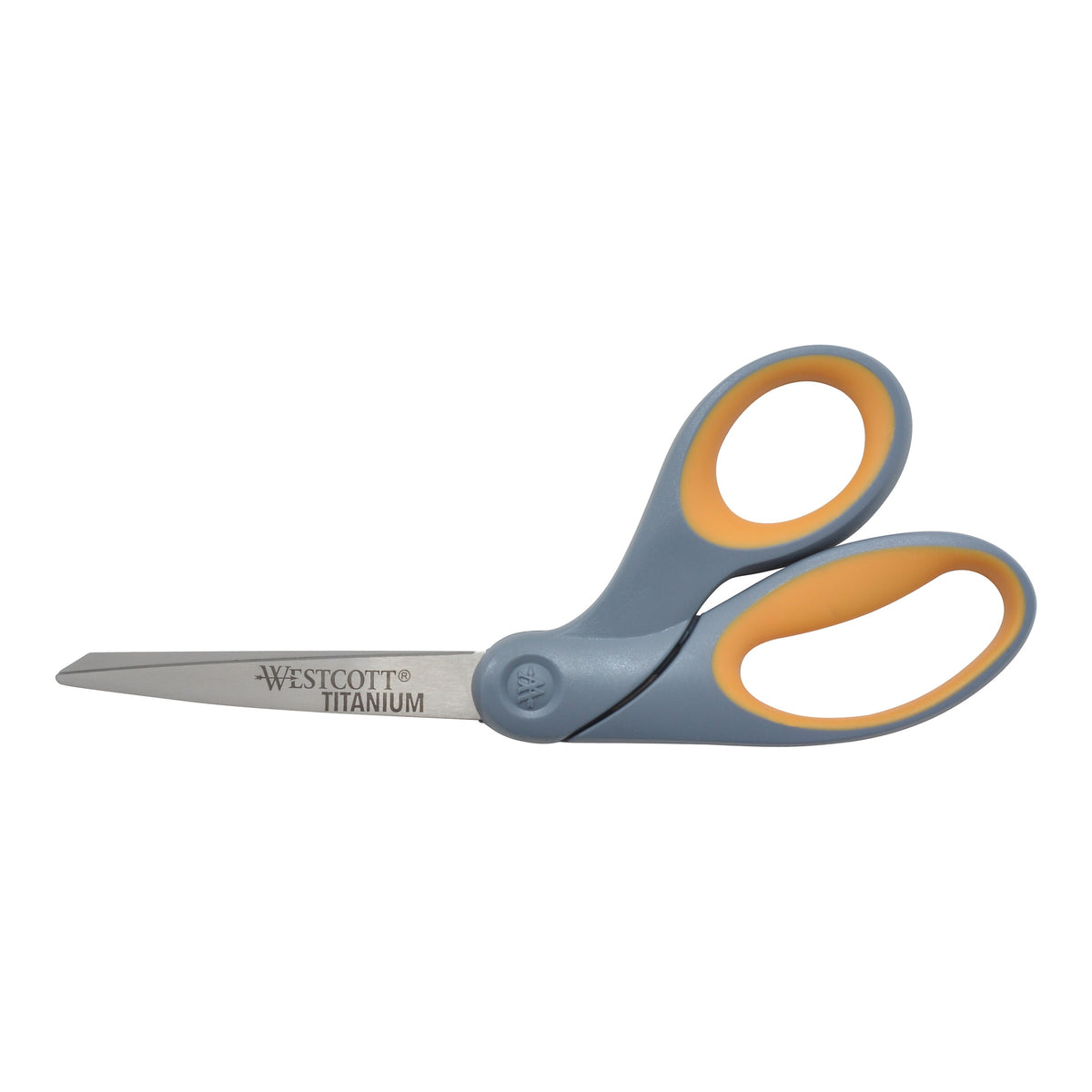 Westcott Titanium Bonded 8" Titanium Heavy Duty General Purpose Scissor, Sharp Tip, Gray/Yellow