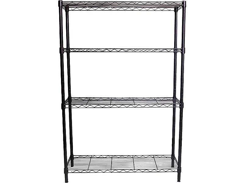 Whalen 4-Shelf Wire Unit, 36"W, Black