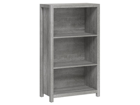 Whalen Fallbrook 3-Shelf 48"H Bookcase, Smoked Ash/Rustic Warm Gray