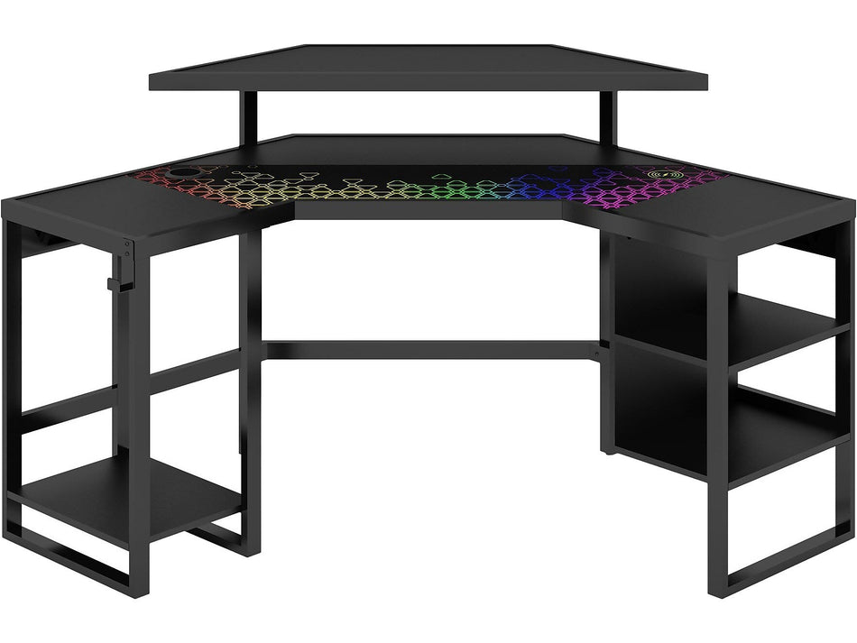 Whalen Leet LevelUp 53"W Corner Desk, Onyx