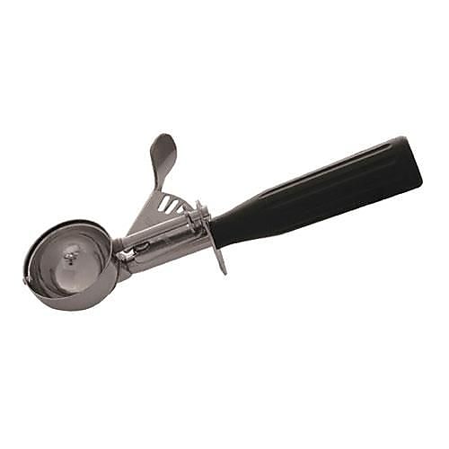 Winco 1 Oz. Black Disher, Stainless Steel